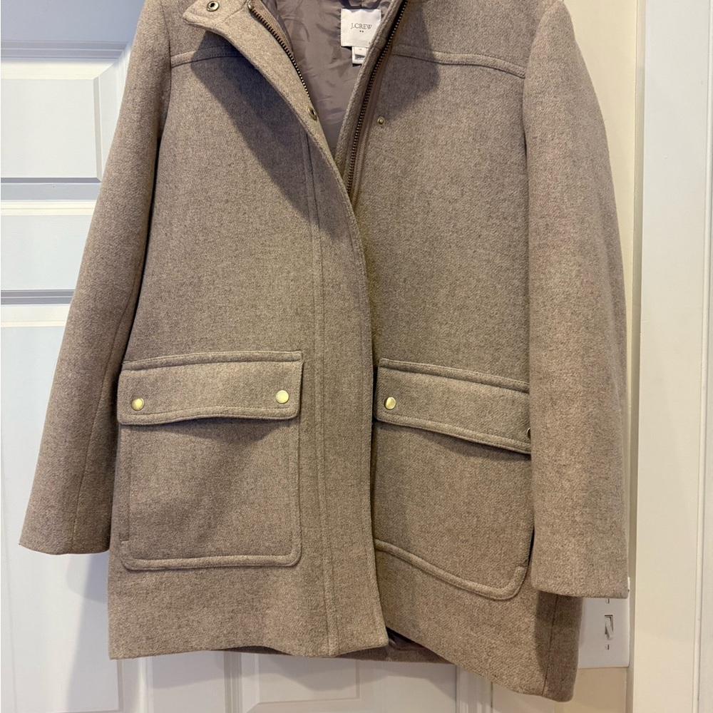 Classic J. Crew Taupe Colored Coat - Picture 2 of 5